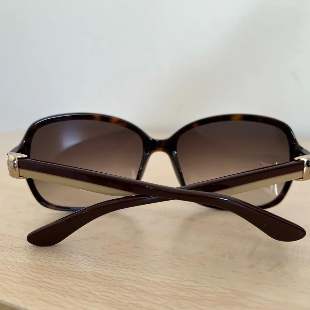 FERAGAMO Sunglasses Tortoise Non-Polarized Gradient Lens Case Cloth BNWOT Italy